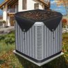 Covered Air Conditioner Prepared for Fall Weather